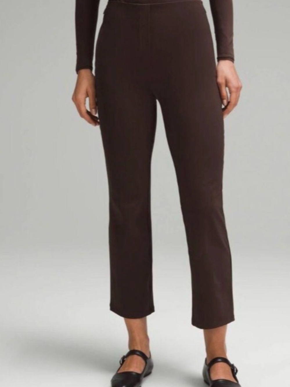 Lululemon High-Rise Smooth fit pull on cropped pants in esspresso